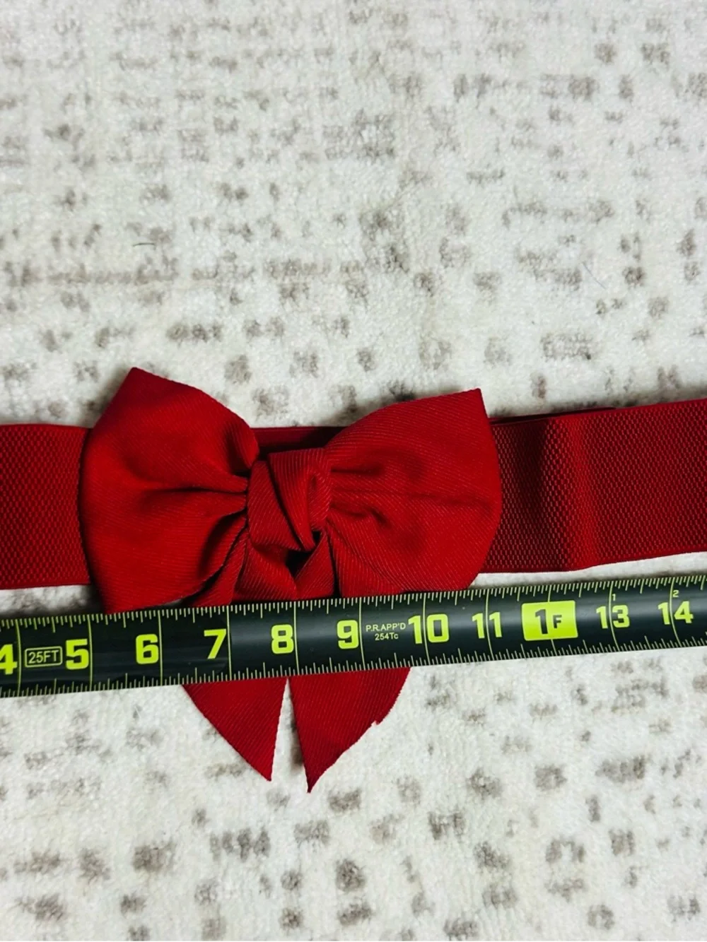 Source Unknown Red Bow Elastic Belts - Set of 6